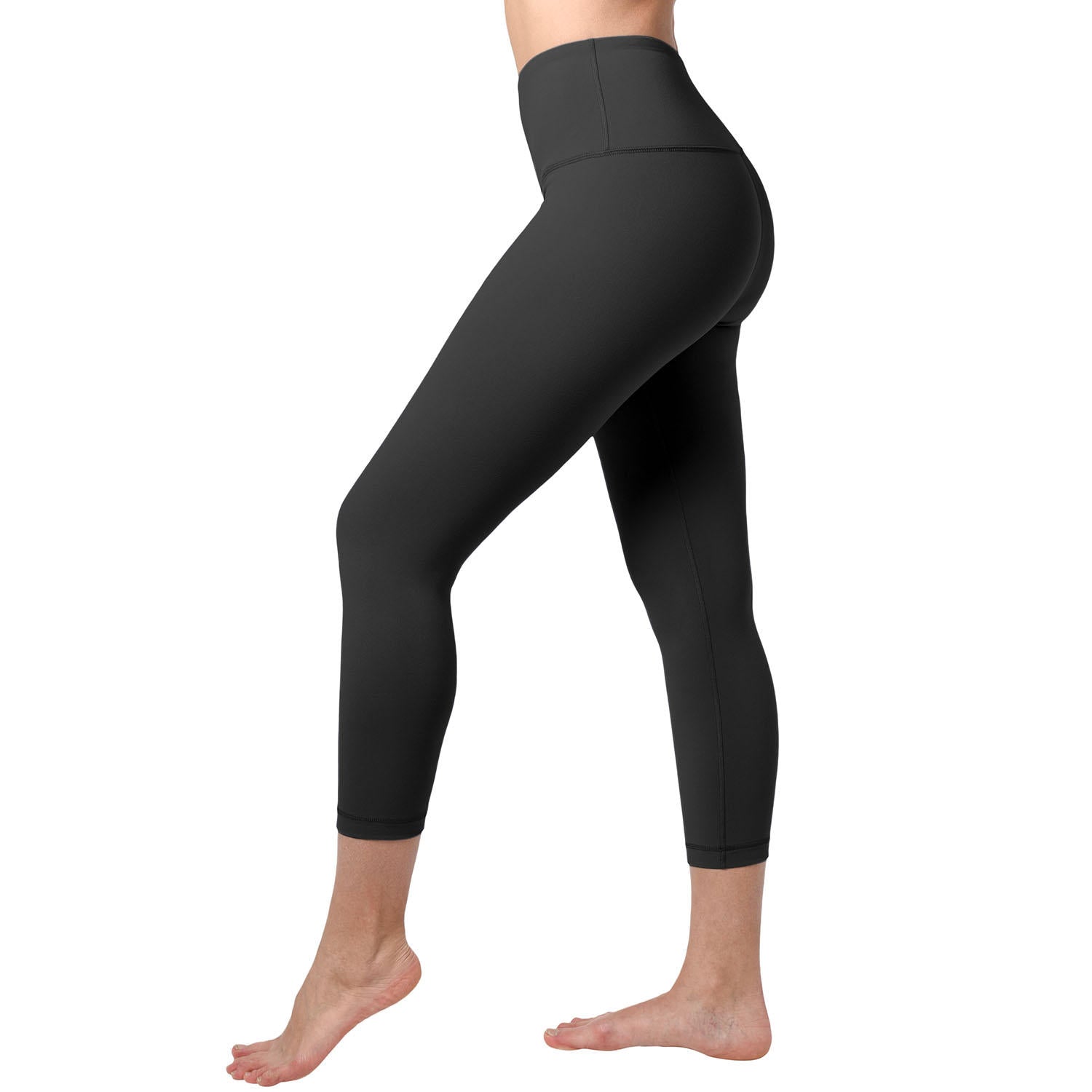 90 Degree by Reflex Girls High Waist Capri, Black ADDROS.COM